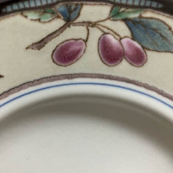 Mikasa Intaglio CAC29 Garden Harvest set of 3 Fruit Pattern Ceramic saucer 6.5” - Picture 7 of 11